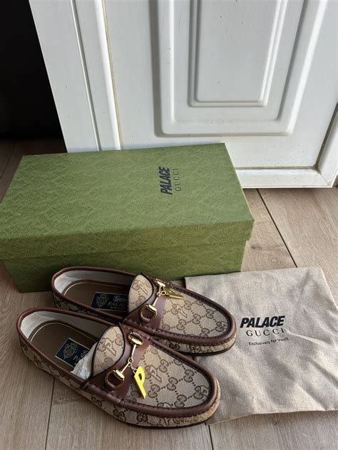 palace x gucci loafers|the palace gucci logo.